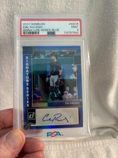 2022 DONRUSS SIGNATURE SERIES BLUE AUTO CAL RALEIGH #SSCR PSA 9 MINT