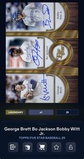 DIGITAL TOPPS BUNT Brett/Jackson/Witt FIVE STAR LEGENDARY TRIPLE SIGNATURE Read