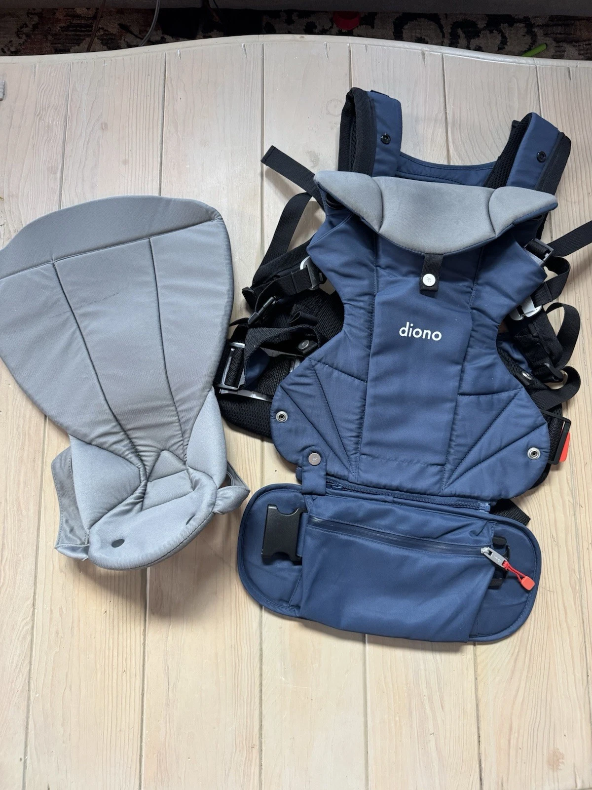 Diono Carus Essentials 3-in-1 Baby Carrier Navy, 0-36 M- 7-33 Lb Infant Insert