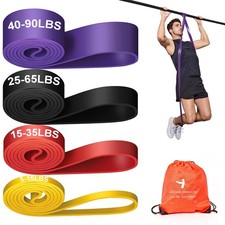 Pull Up Assistance Bands Set 5 LBS - 90 LBS, Long Resistance Bands for Pull U...