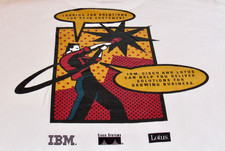 Brand New Rare Vintage Cisco IBM Lotus T Shirt 90s  XL White 100% Cotton