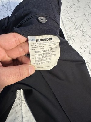    Jil Sander Italian Tailored Blue Pants EU 48 / US 38 Luxury Fit