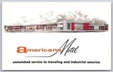 Americana Motel Stone Park IL Vintage Postcard Curteichcolor Mid-Century AA589