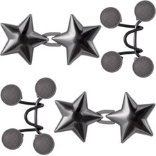 4 Sets Pant Waist Tightener, Adjustable Star Metal Buttons Pins for Loose Jeans,