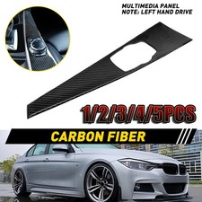 Carbon Fiber Multimedia Panel Cover Fit BMW 3 4 Series F30 F33 F36 2013-20191-5X