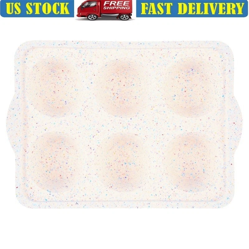 Nonstick Silicone Jumbo Muffin Pan 6 Count Easy Release Dishwasher Safe New