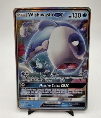 Wishiwashi GX 63/236 Holo GX Rare Cosmic Eclipse Pokemon Near Mint
