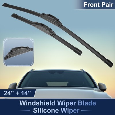 2pcs Front Silicone Windshield Wiper Blades for Kia Picanto 2011-2020 J / U Hook
