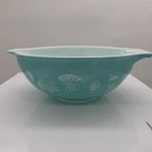 Vintage 1958 Pyrex Cinderella Hot Air Balloons Turquoise Bowl 4 Qt 444