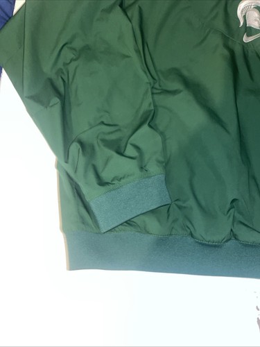 VTG Michigan State Jacket Mens M Nike Center Swoosh Windbreaker Zip Pullover - Picture 2 of 18