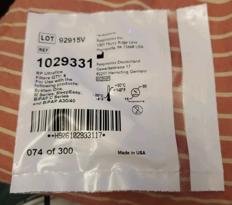 NEW RESPIRONICS  #1029331 ULTRA-FINE FILTERS IN SEALED BAG 
