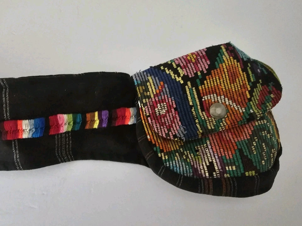 Riñonera ajustable colorida tejida a mano Batik Boho hecha a mano Foto 4 de 4