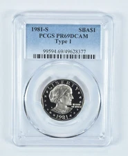 1981-S Susan B Anthony $1 Type 1 PR69 DCAM PCGS Blue Label