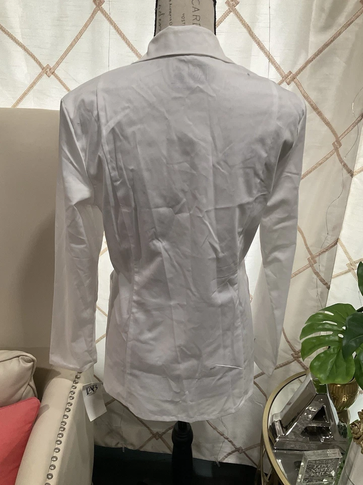 WHITE CHEROKEE SCRUBS PROFESSIONAL WHITES WOMEN LAB COAT - Image 3 of 4