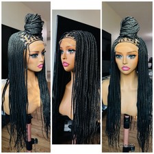 Braided wigs , Handmade wigs,Knotless Braid,Closure Wig. 7x7 Closure Wig Cap