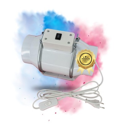 100mm Grow Turboventilator Rohrventilator mit Schalter Kabel leise Rohrlüfter HQ