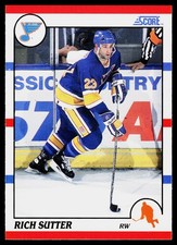Rich Sutter, 1990-91 Score American, #281, St. Louis Blues,