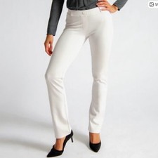 Betabrand Dress Yoga Pant White Straight Size Medium Petite W0076
