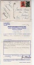 NDH CROATIA GERMAN PUPPET STATE 1941 SCOTT 10+11 POSTCARD TO ITALY CERTIFICAT