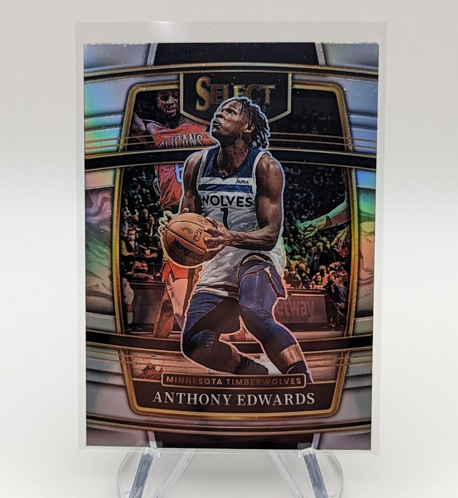 Anthony Edwards 2021-22 Panini Select Concourse Silver Prizm SP #49 Timberwolves