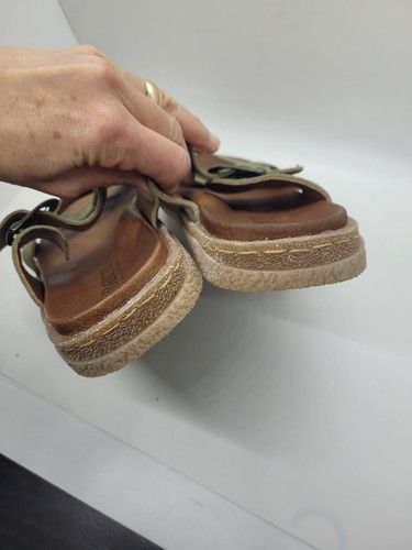 BORN Damen Leder Wildleder Caite Sandalen grün 8 LN - Bild 6 von 7