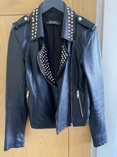 Zara Leather Studded Jacket Size S