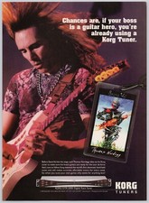 2003 KORG Guitar Tuners STEVE VAI Thomas Nordegg Vintage Print Ad