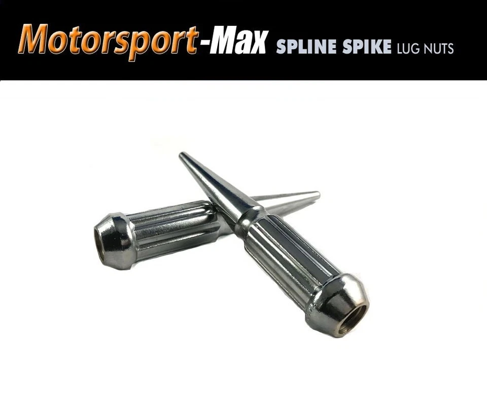 Комплект из 24 цельных шлицевых зажимных гаек | хром | 12x1,25 | для Nissan Suzuki - Изображение 3 из 3