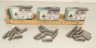 26x Wera 867/1  Bit 6-kant 6,3mm  TORX  7x TX25 / 9x TX30 / 10x TX40   (H)