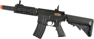 AIRGUNPLACE Black Color Metal Gear Electric Full/Semi-Auto Airsoft M4 Style Airsoft Gun 9513