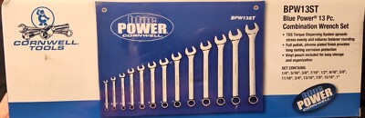 Cornwell Tools Blue Power 13-piece SAE Combination Wrench Set