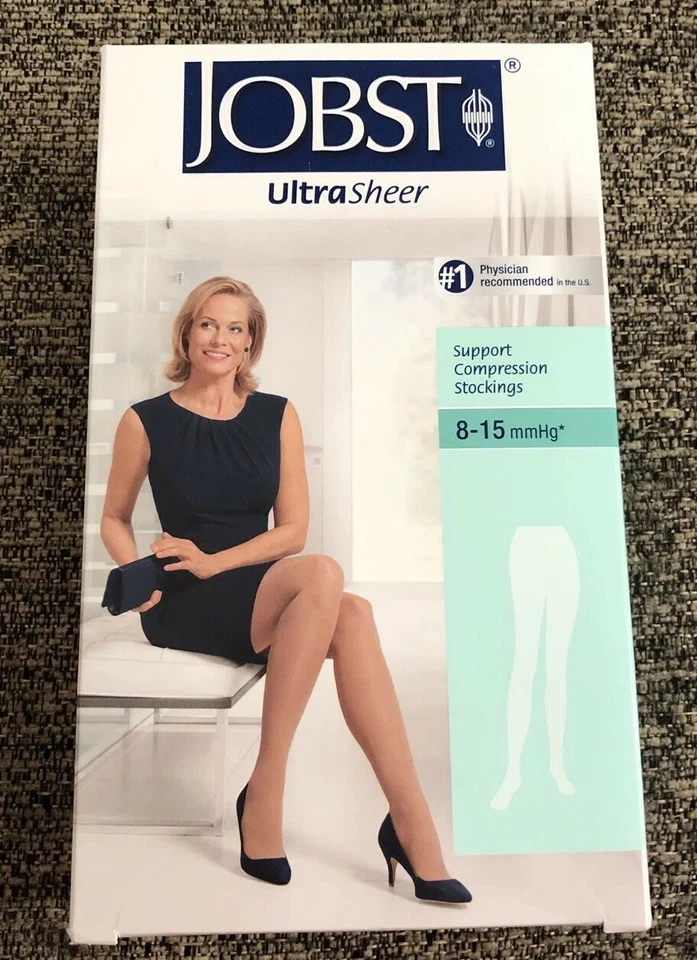 1 Jobst Ultrasheer 8-15 mmhg Beige Sedoso Cintura CT Soporte Compresión pequeño. Nuevo Foto 4 de 4