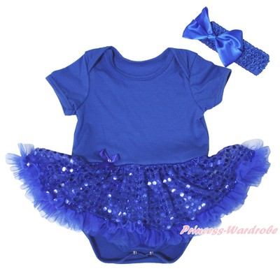 royal blue baby girl outfit