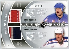 2011-12 UD SPx Wayne Gretzky Mark Messier Winning Combos Dual Patch /15 #WC-GM