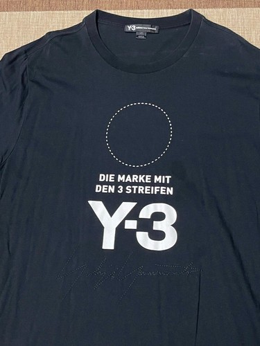 Y-3 YOHJI YAMAMOTO Stacked Cotton Logo T Shirt Tee Cotton Size L adidas - Picture 3 of 9