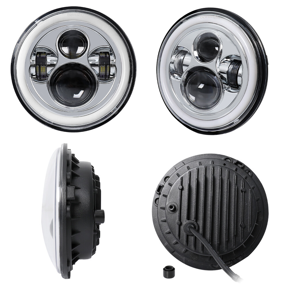 Fit Chevrolet Camaro Z28 SS RS 1967-1981 7 LED Headlight Hi/Lo