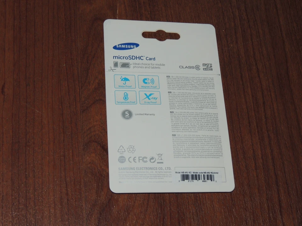 New - Samsung 16GB Class 6 - 24 MB/s - MicroSDHC Card - MB-MS16D MB-MS16DA/AM - Image 2 of 2