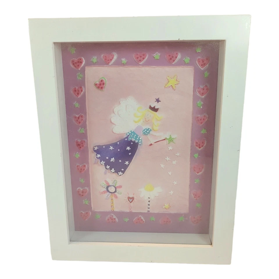 Hadas Flores Corazones Obra de Arte Efecto 3D Caja de Sombras Habitación de Niñas De Colección  Foto 4 de 4