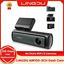 LINGDU 5K Dash Cam 4K 1K 1K 64GB TF Card 5GHz WiFi GPS 24H Parking Mode G-Sensor