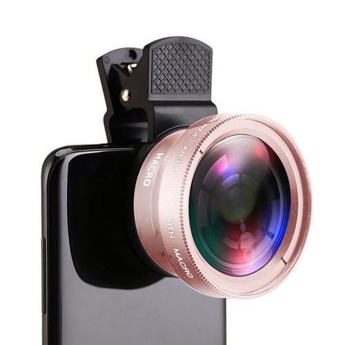 2 IN 1 Lens Universal Clip 37mm Mobile Phone Lens 0.45x 49UV Wide-Angle - Photo 16 sur 18
