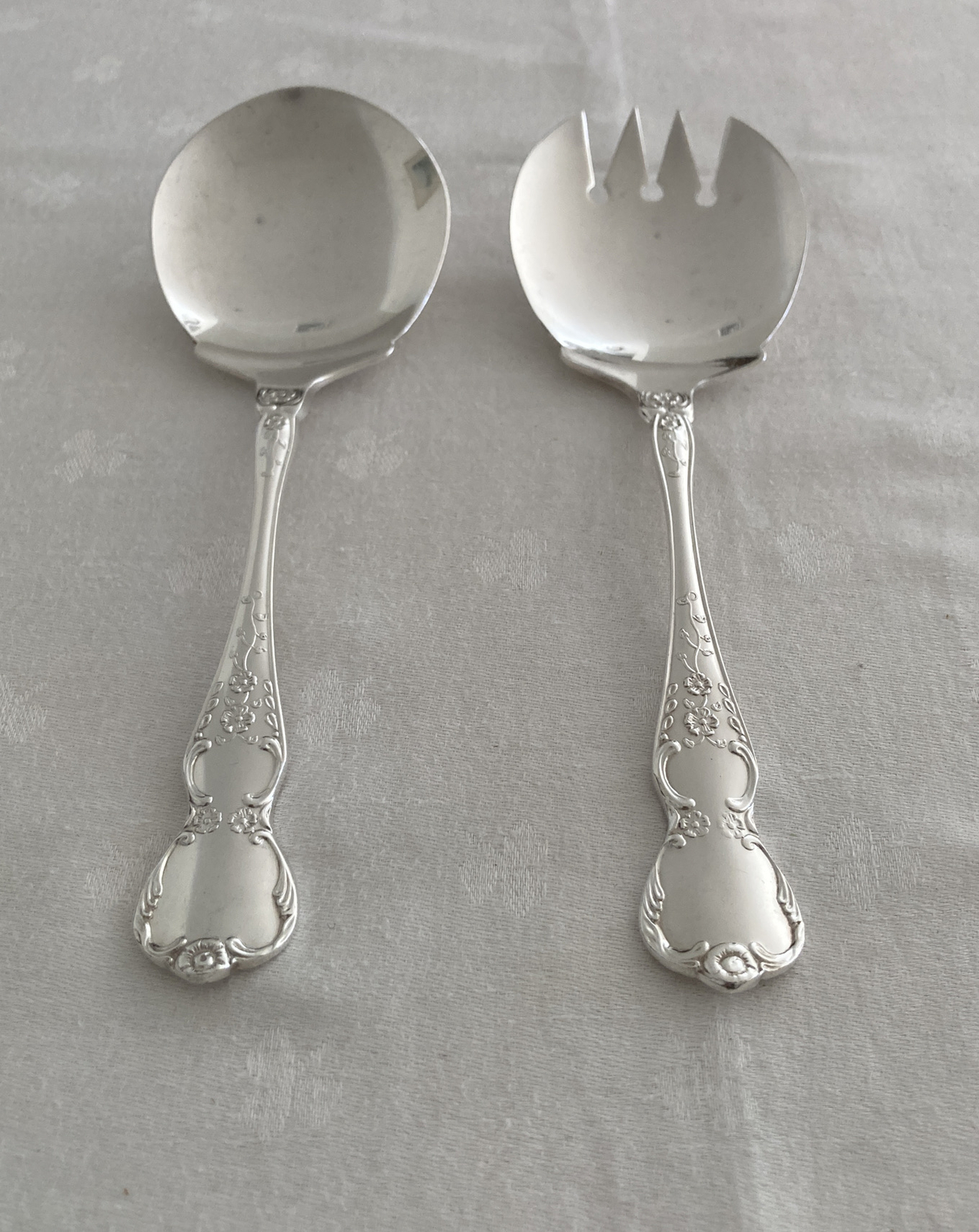 Vintage Rodd Camille Silver Plate Serving Spoon Fork Cutlery eBay