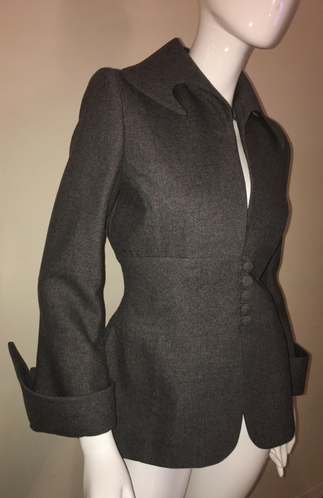 LLOYD KLEIN Paris SCULPTED RUNWAY JACKET COAT SIZE SMALL VERY CHIC AUTH. image 5