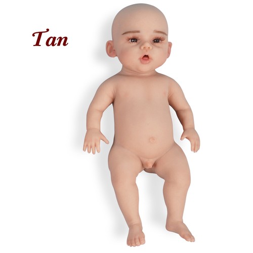 Anzi 18inch 100% Full Body Silicone Reborn Baby Girl Doll Lifelike Newborn Baby - Picture 16 of 16