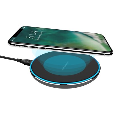 XQISIT Wireless Charger QI Ladegerät 15W Kabellos Induktive Ladestation Lader