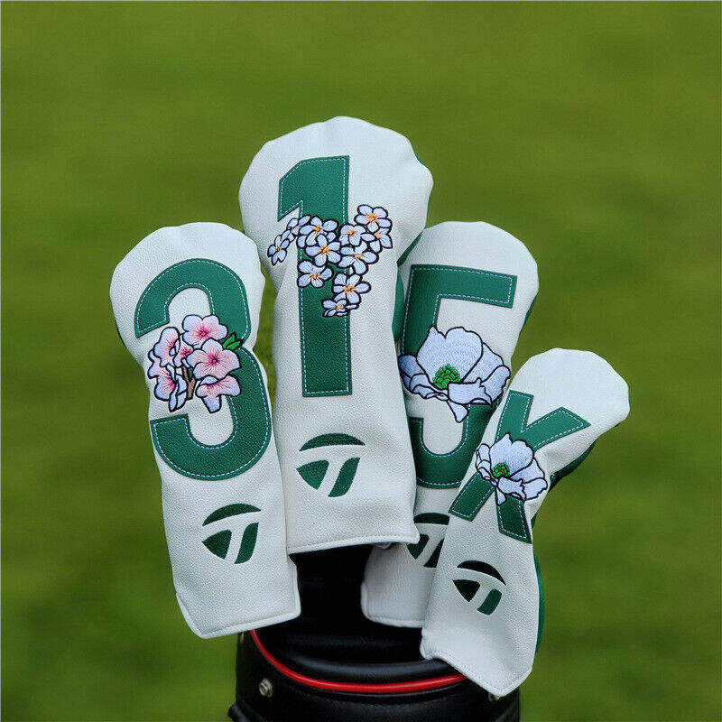 White/Green style Tay/lor/made/Masters Golf Driver Fairway Wood Hybrid headcover-image