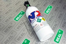 Nitrous Express 5LB Bottle White w/ Lightning 500 Valve (5.25 DIA. X 17.64 TALL)