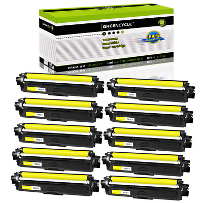 10× TN221 TN225 Yellow Toner Fit for Brother MFC-9140CDW MFC-9140CDN MFC-9330CDW