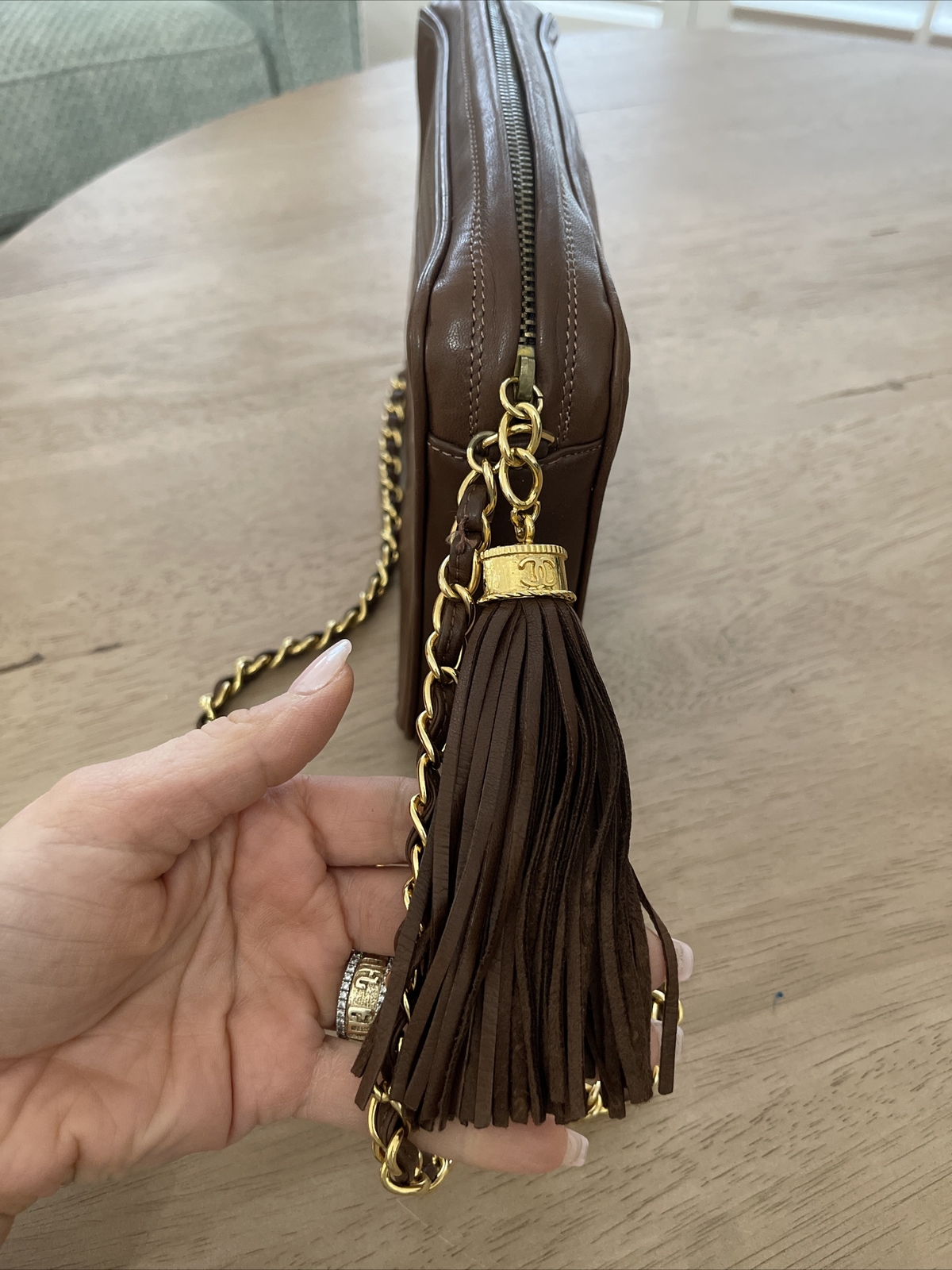 100 Authentic Vintage Chanel Brown Camera Bag Gem