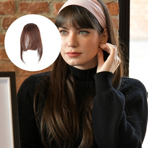 Clip en cortina flequillo extensiones flequillo pinza para cabello flequillo clip en flequillo - Imagen 7 de 12