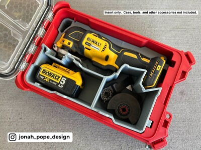#ad Milwaukee Packout Insert for Dewalt Multi Tool Jonah Pope Design Insert Only $54.99